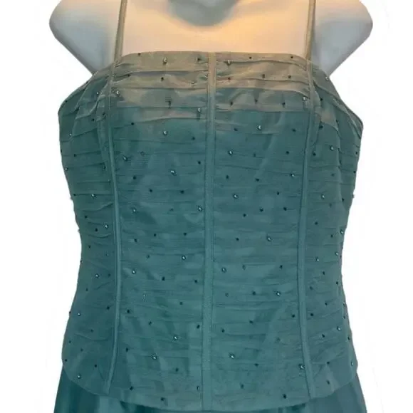 Jessica Howard Mint Green Beaded Dress and Coat Blazer Jacket, 2 Piece Set - Picture 3 of 7